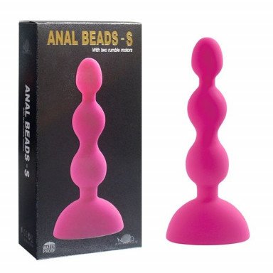 Розовый анальный вибростимулятор Anal Beads S - 14,5 см. фото 3
