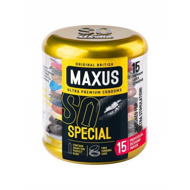 Презервативы с точками и рёбрами в металлическом кейсе MAXUS Special - 15 шт., фото