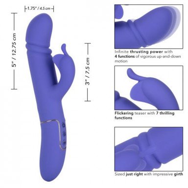 Фиолетовый вибратор-кролик Shameless Seducer - 25,5 см. фото 3