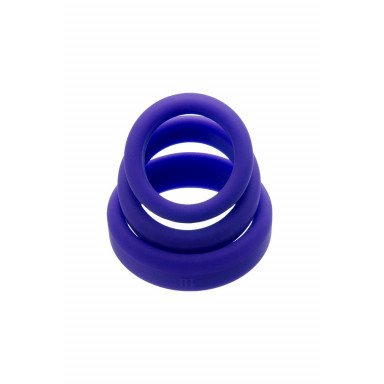 Набор из 3 фиолетовых эрекционных колец A-Toys фото 4