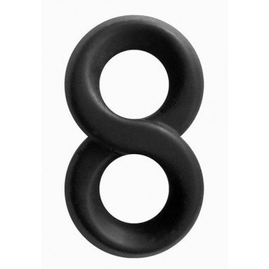 Черное эрекционное кольцо-восьмерка Infinity Ring, фото
