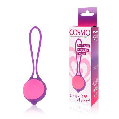 Фиолетово-розовый вагинальный шарик Cosmo фото 2