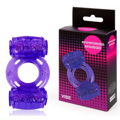 Фиолетовое эрекционное кольцо в двумя вибропулями фото 2