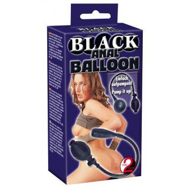 Черный анальный расширитель с грушей Simply Anal Balloon фото 3
