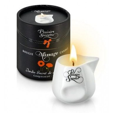 Массажная свеча с ароматом мака Jardin Secret De Provence Coquelicot - 80 мл., фото