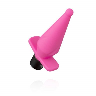 Розовый анальный вибратор LilPlug Vibrator - 13,5 см. фото 2