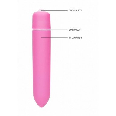 Розовая вибропуля Speed Bullet - 9,3 см. фото 2