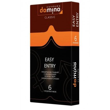 Презервативы с увеличенным количеством смазки DOMINO Classic Easy Entry - 6 шт., фото