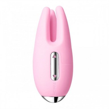 Розовый вибростимулятор клитора Cookie с подвижными щупальцами, фото