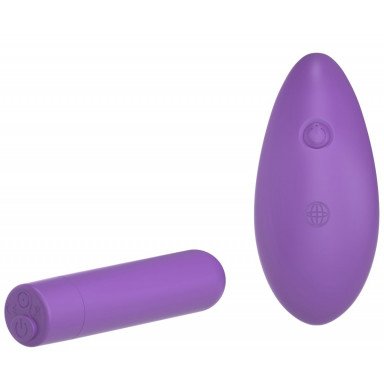 Фиолетовая вибропуля-вибратор с пультом Rechargeable Remote Control Bullet с 10 режимами вибрации, фото