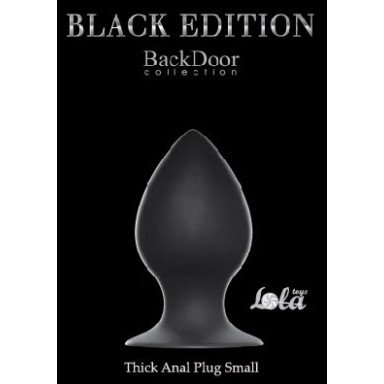 Чёрная анальная пробка Thick Anal Plug Small - 7,8 см. фото 2