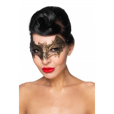 Золотистая карнавальная маска Сириус, фото