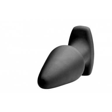 Черная анальная пробка Model R Smooth Rimming Plug with Remote - 14,2 см. фото 4