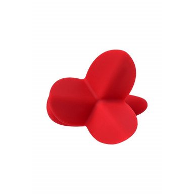 Красная силиконовая расширяющая анальная пробка Flower - 9 см. фото 4