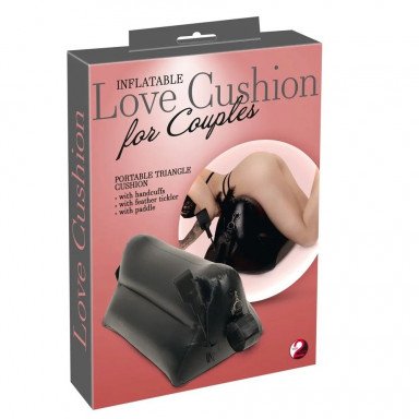 Надувная любовная подушка Portable Triangle Cushion с аксессуарами фото 2