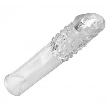 Удлиняющая насадкаThick Stick Clear Textured Penis Extender - 17,8 см., фото