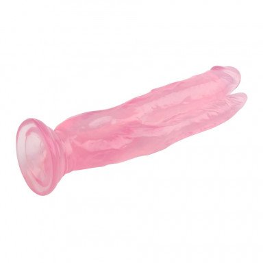 Розовый анально-вагинальный фаллоимитатор - 20 см. фото 2