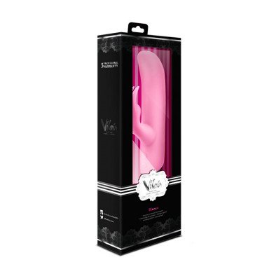 Розовый вибростимулятор с клиторальным отростком VILAIN BIANCA PASSION - 18 см. фото 2