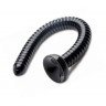 Черный анальный стимулятор-гигант Hosed Ribbed Anal Snake Dildo - 50,8 см., фото
