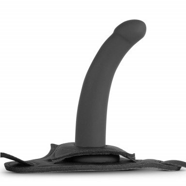 Черный страпон Harness With Silicone Dildo - 13,5 см. фото 2