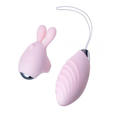 Нежно-розовый набор VITA: вибропуля и мощная насадка-вибратор на палец, фото