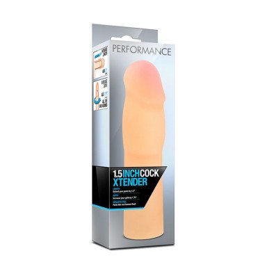 Телесная насадка-удлинитель на пенис PERFORMANCE 1.5INCH COCK XTENDER - 16 см. фото 3
