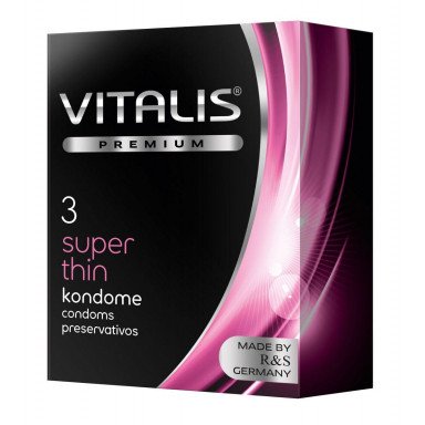 Ультратонкие презервативы VITALIS PREMIUM super thin - 3 шт., фото