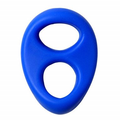 Синее эрекционное кольцо на пенис RINGS LIQUID SILICONE, фото