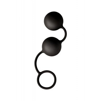 Черные анальные шарики Blaze с шнурком, фото