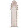 Дымчатая удлиняющая насадка на пенис Extra Texture Sleeve - 16,2 см., фото