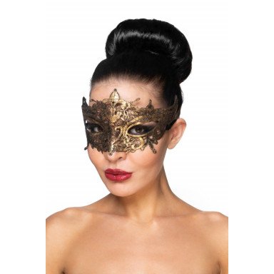 Золотистая карнавальная маска Каф, фото