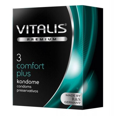 Контурные презервативы VITALIS PREMIUM comfort plus - 3 шт., фото