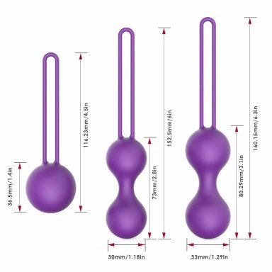 Набор из трех вагинальных шариков Erokay, фото