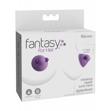 Фиолетовые виброприсоски-стимуляторы на соски Vibrating Nipple фото 3