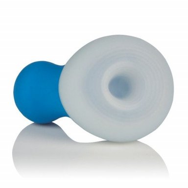 Голубой мини-вибратор Posh Silicone Ice Massager Tease со съемной насадкой для заморозки фото 2
