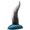 Черно-голубой фаллоимитатор Дельфин small - 25 см., фото
