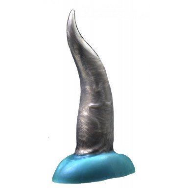 Черно-голубой фаллоимитатор Дельфин small - 25 см. фото 2