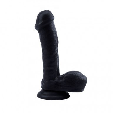 Черный фаллоимитатор Gentle Black Penis - 19 см., фото