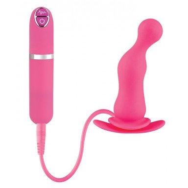 Розовая вибровтулка Dash Butt Plug With Mini Controller II - 9 см., фото