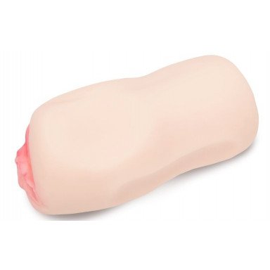 Телесный реалистичный мастурбатор-вагина с розовыми губками фото 2