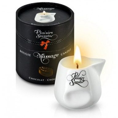 Массажная свеча с ароматом шоколада Bougie de Massage Gourmande Chocolat - 80 мл., фото