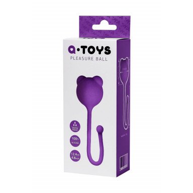 Фиолетовый силиконовый вагинальный шарик A-Toys с ушками фото 4