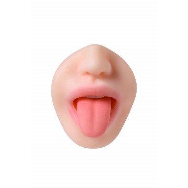 Телесный двусторонний мастурбатор Fruity Tongue - ротик и вагина фото 5