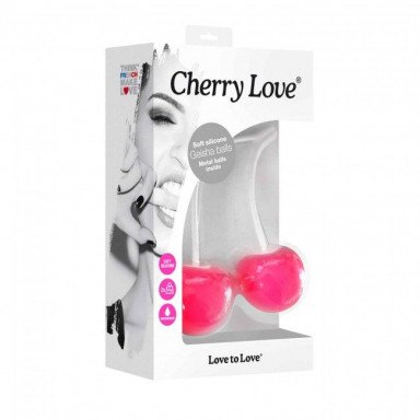 Ярко-розовые вагинальные шарики Cherry Love фото 3