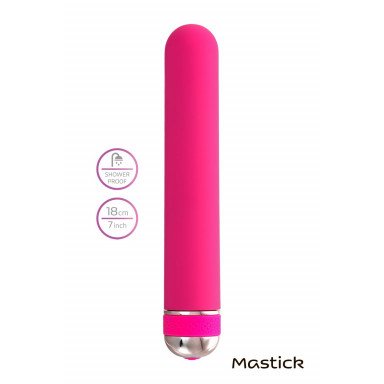 Розовый нереалистичный вибратор Mastick - 18 см. фото 10