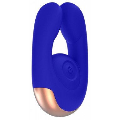 Синий клиторальный стимулятор Fancy - 9,8 см., фото