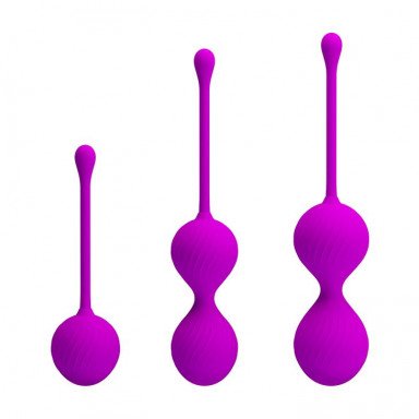 Набор лиловых вагинальных шариков Kegel Ball, фото