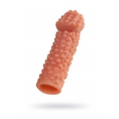 Реалистичная насадка на пенис с бугорками - 16,5 см. фото 2