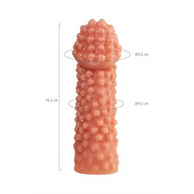 Реалистичная насадка на пенис с бугорками - 16,5 см. фото 6