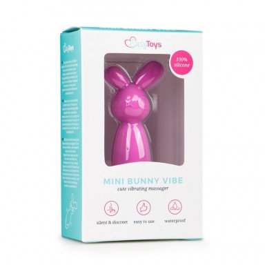 Розовый мини-вибратор Mini Bunny Vibe - 8 см. фото 3